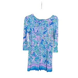 Long‎ sleeve Lilly Pulitzer Ophelia Dress Blue. Softest dress. Sz XS